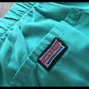 Aqua Green Cherokee Scrub Pants